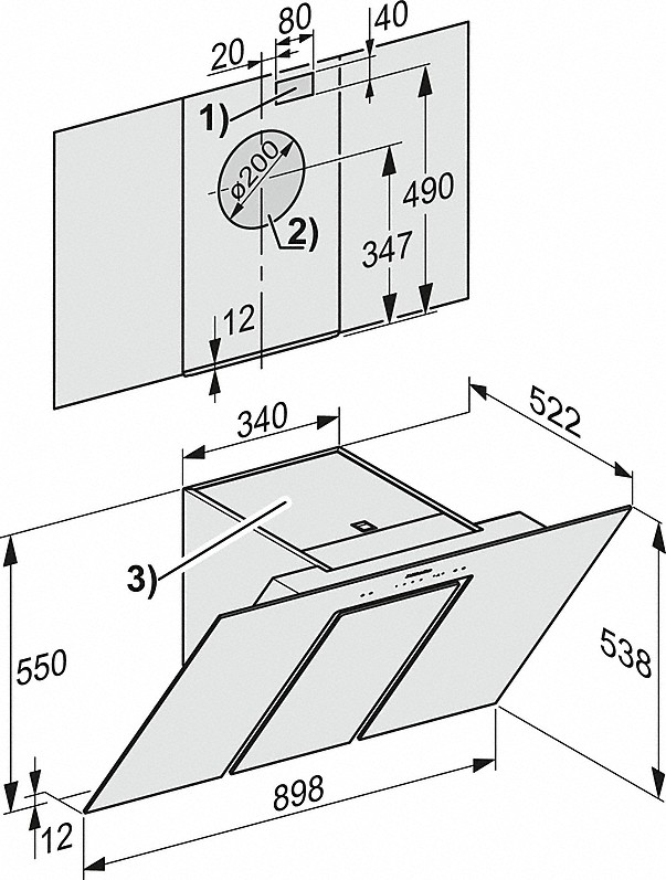 Miele DA 6498 W Wand-Dunstabzugshaube Graphitgrau