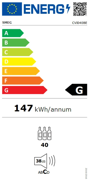Energy Class G - Full EU energy label