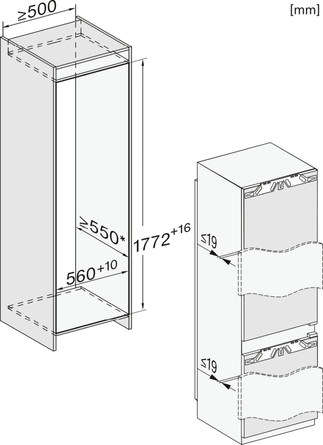 Miele KF 7772 B Einbau-Kühl-Gefrierkombination