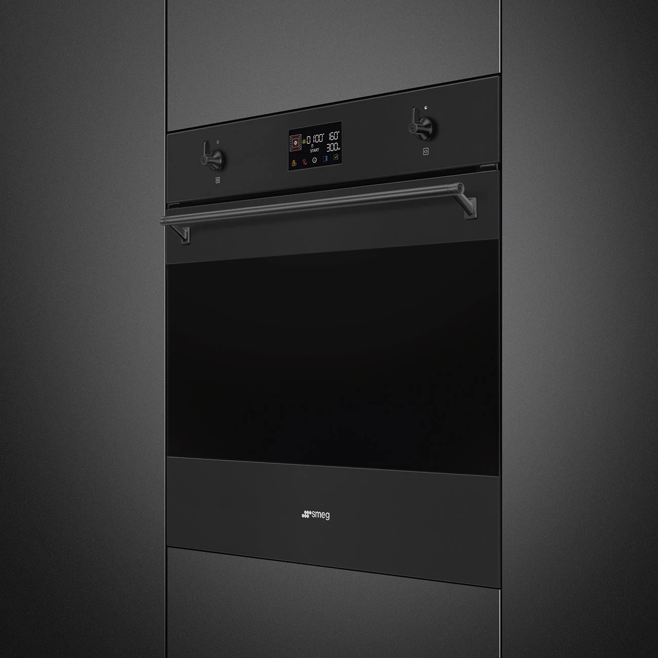 Smeg SO6302M2N Einbau-Backofen mit Mikrowellenfunktion Schwarz