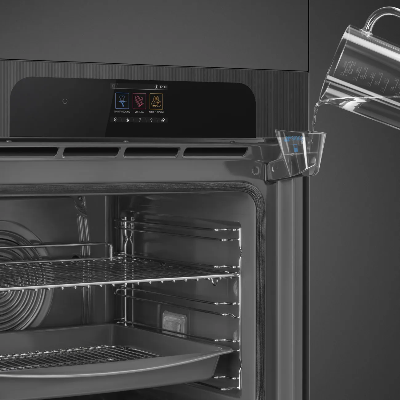 Smeg SOP6204S2PB Einbau-Dampfbackofen Schwarz