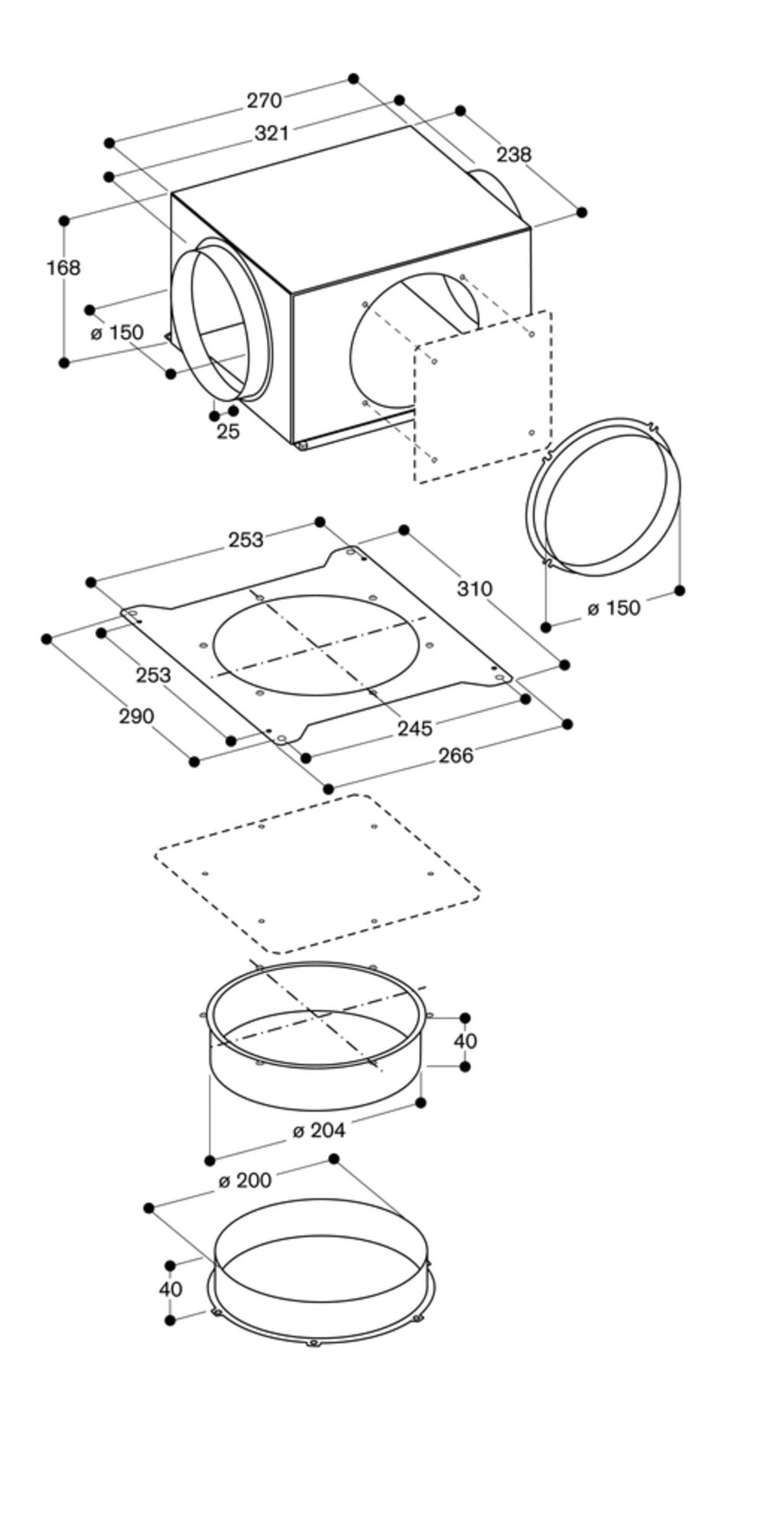 Gaggenau AD754048 Montagezubehör 