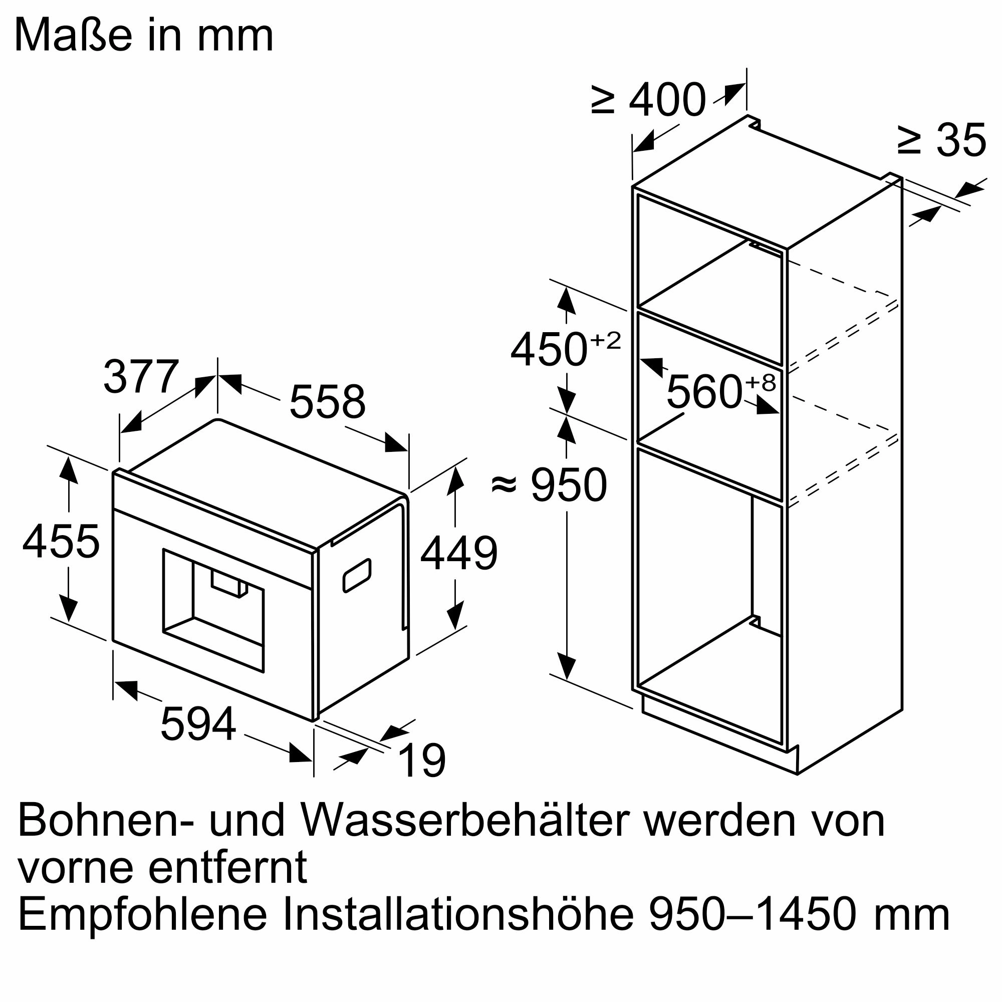 Siemens CT918L1B0 Einbau-Kaffeevollautomat Schwarz