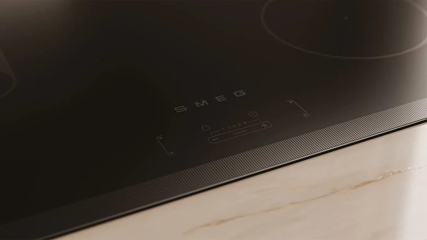 Touch am Induktionskochfeld smeg musa