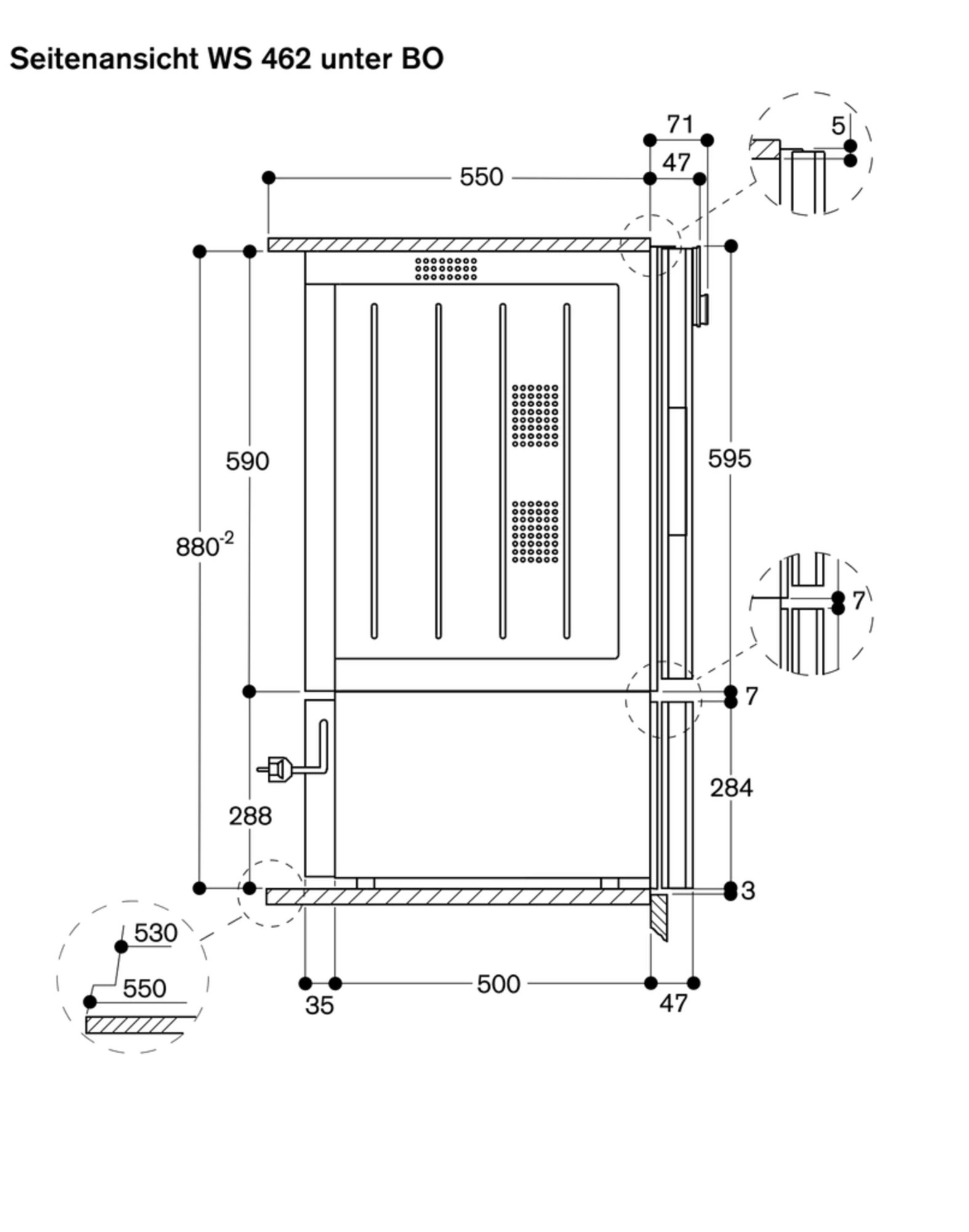 Gaggenau WS462100 Einbau-Wärmeschublade Anthrazit