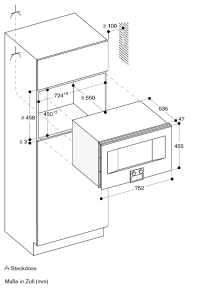 Gaggenau BM484110 Einbau-Backofen mit Mikrowellenfunktion Edelstahl