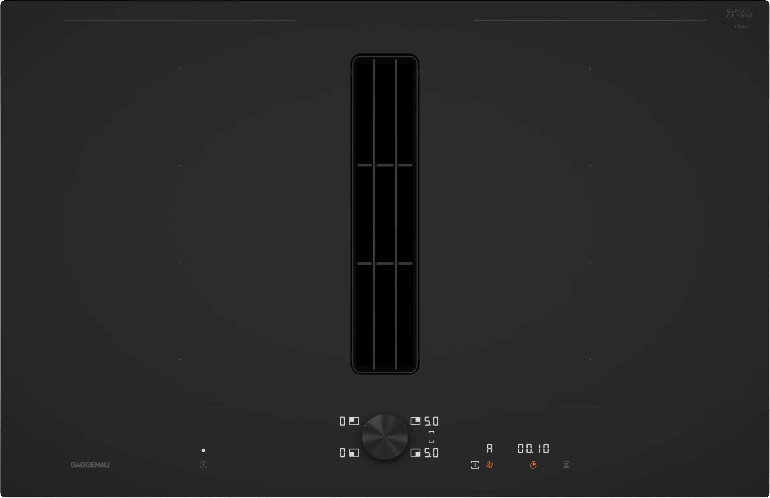 Gaggenau CV282101M Induktionskochfeld mit integriertem Wrasenabzug Schwarz matt