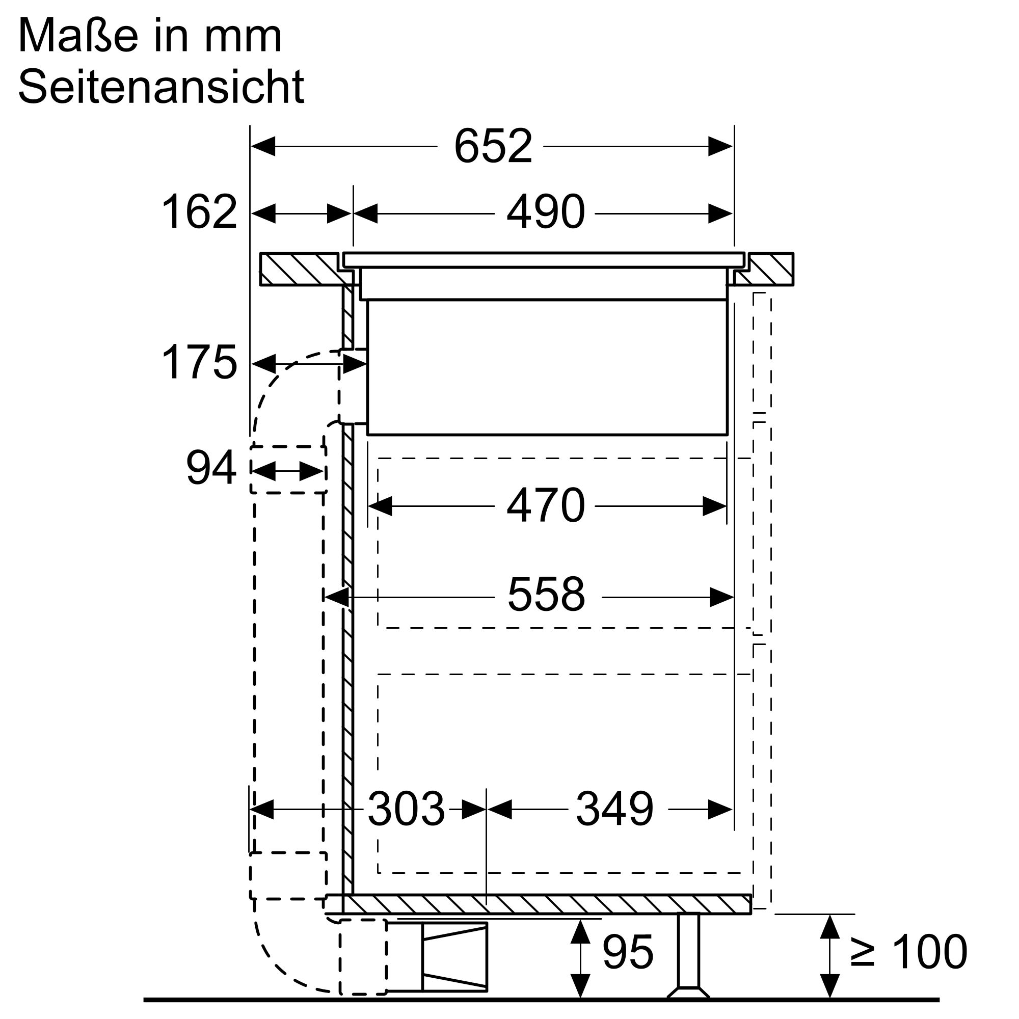 [Zweite Wahl] Siemens ED807FQ25E Induktionskochfeld mit integriertem Wrasenabzug Schwarz 