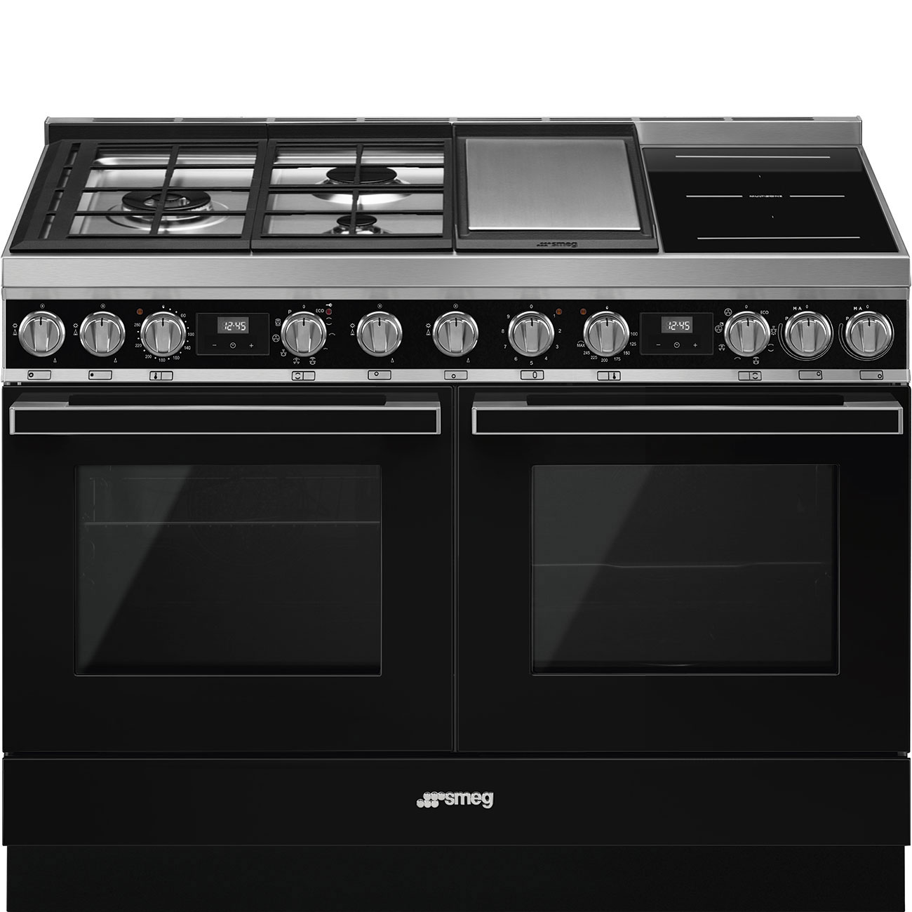 Smeg CPF120IGMPBLD Stand-Herd Schwarz