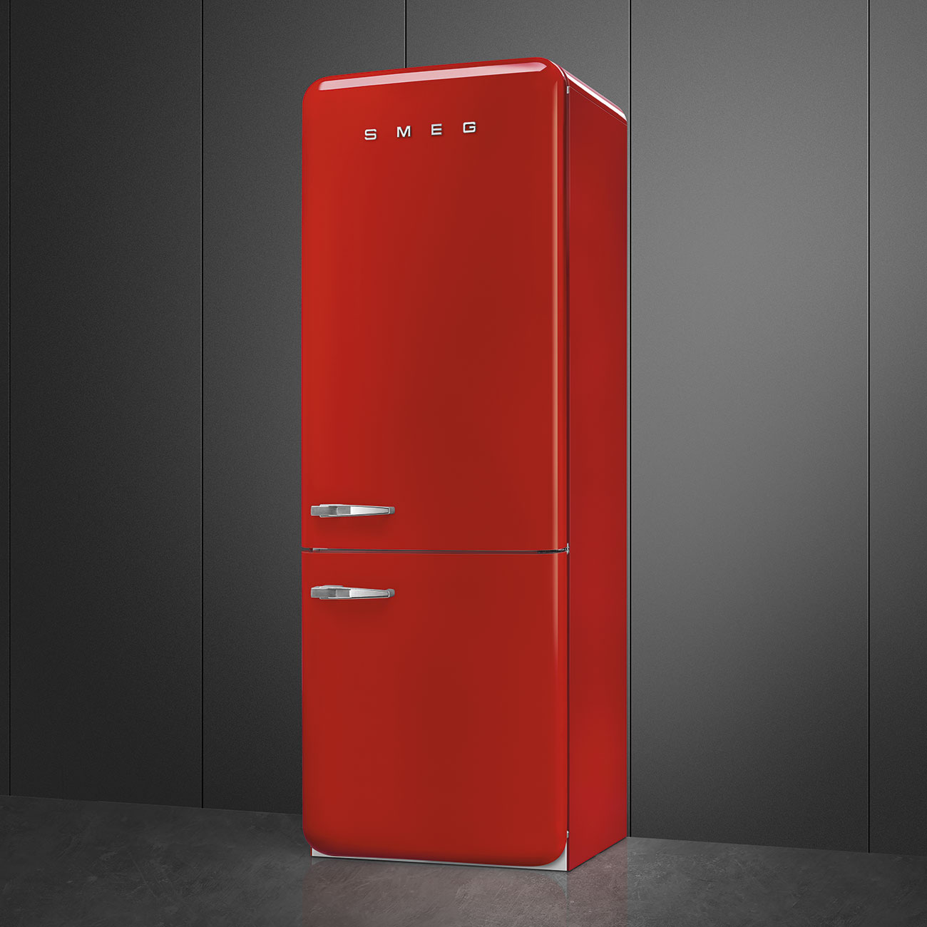 [Zweite Wahl] Smeg FAB38RRD5 Stand-Kühl-Gefrierkombination Rot 