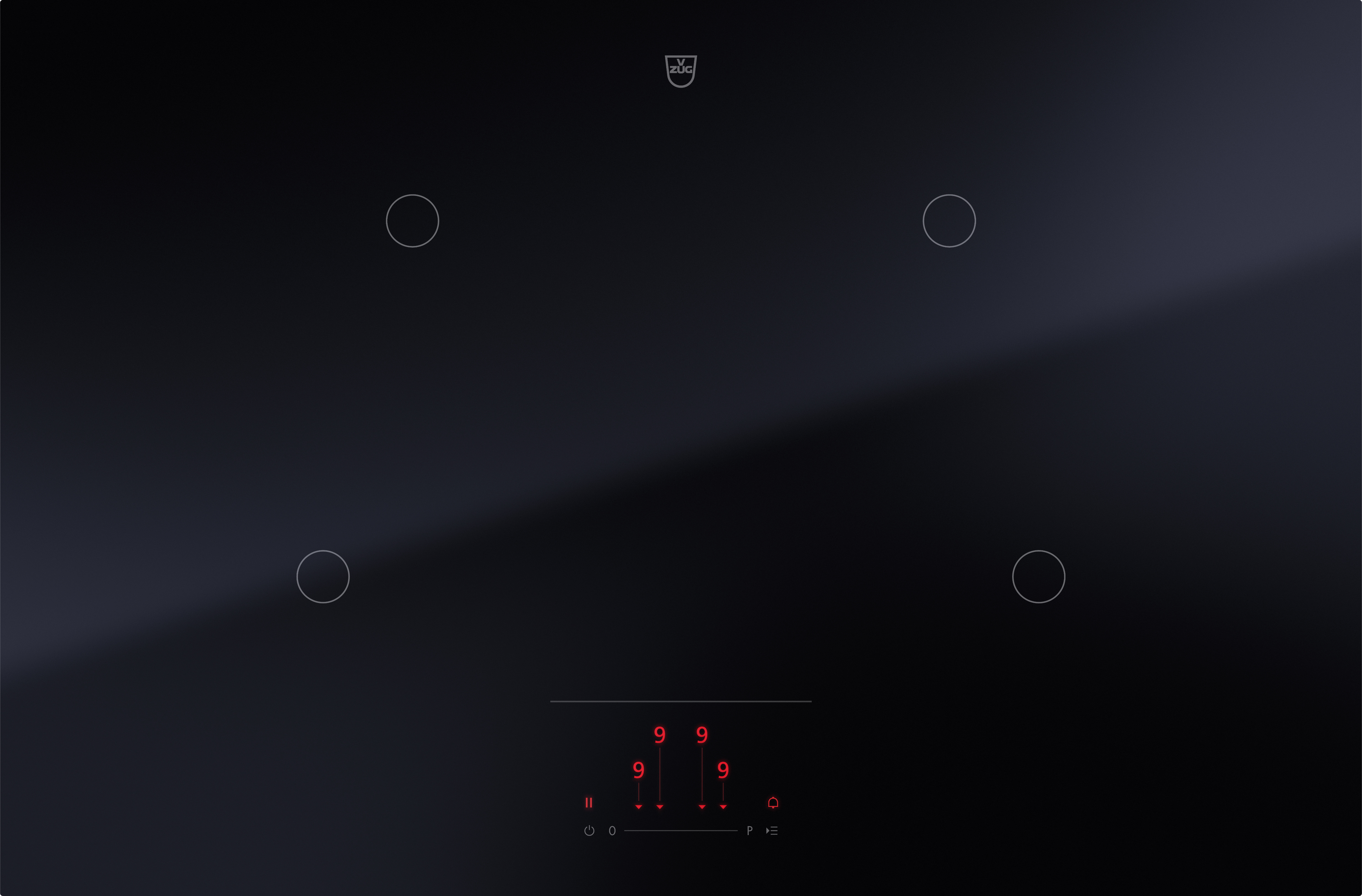 V-ZUG 3114600002 CookTop V2000 I804 Herdunabhängiges Induktionskochfeld BlackDesign