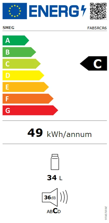 Energy Class C - Full EU energy label