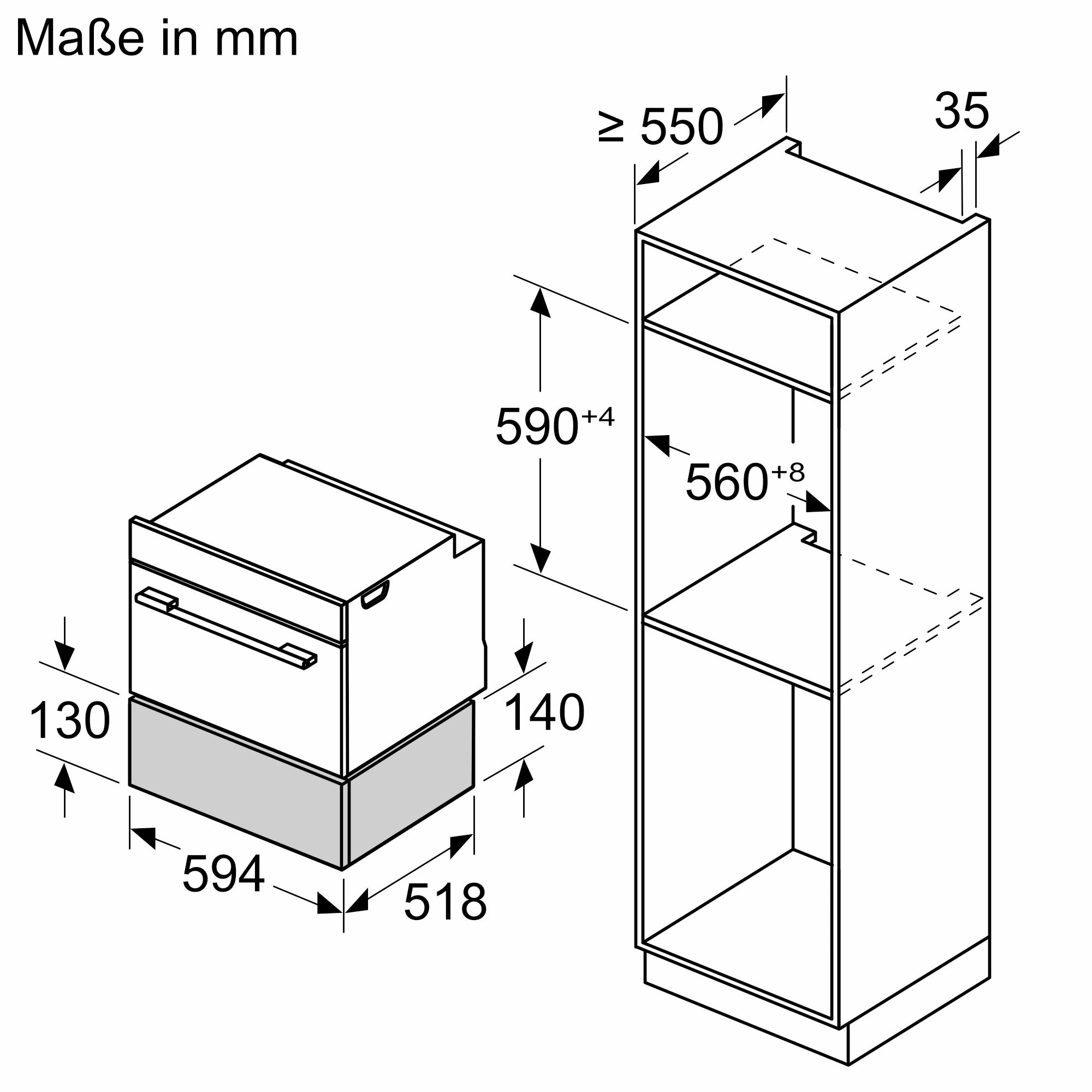 Siemens BI910C1B1 Einbau-Wärmeschublade Schwarz