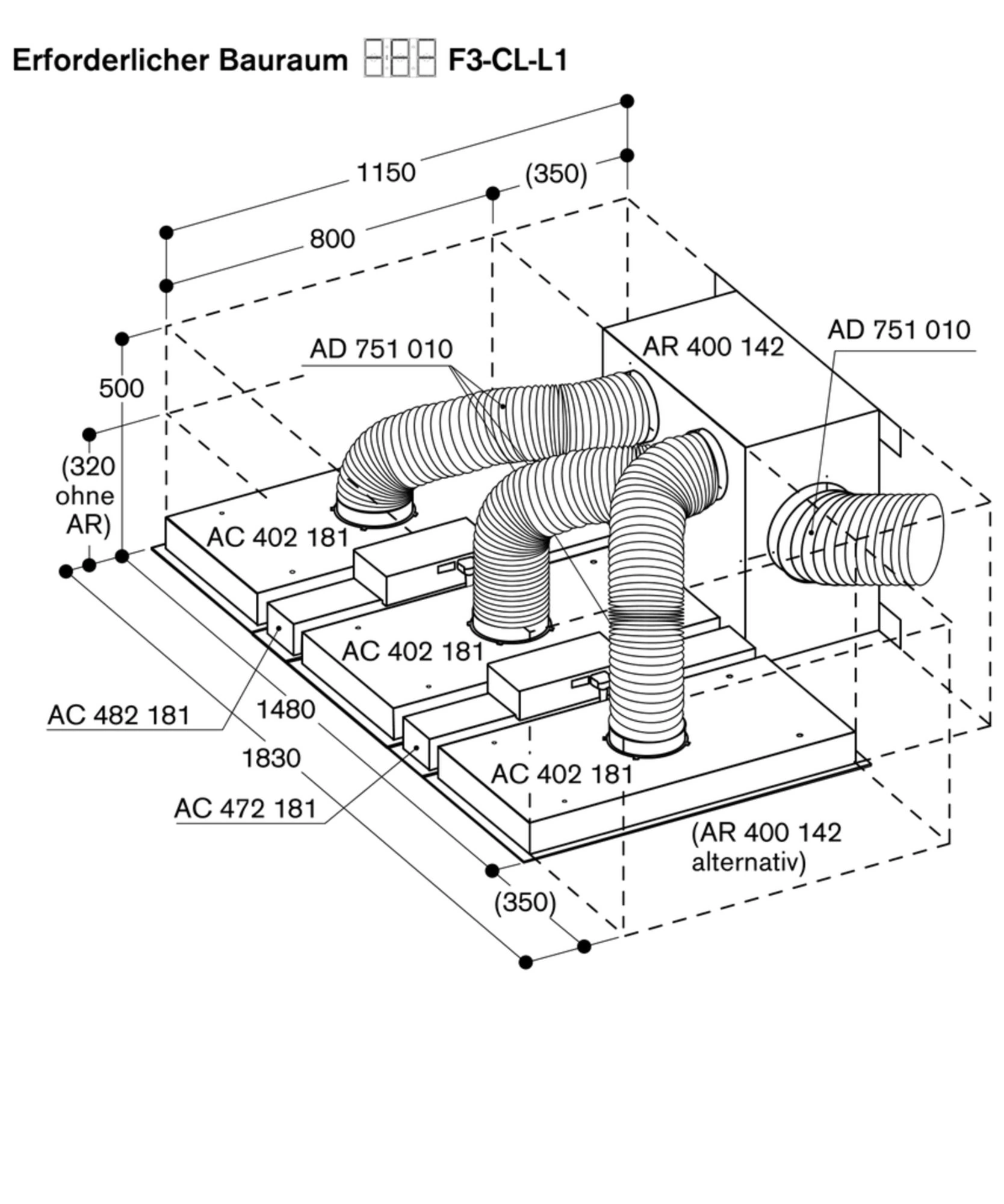 Gaggenau AC402181 Deckenhaube Edelstahl