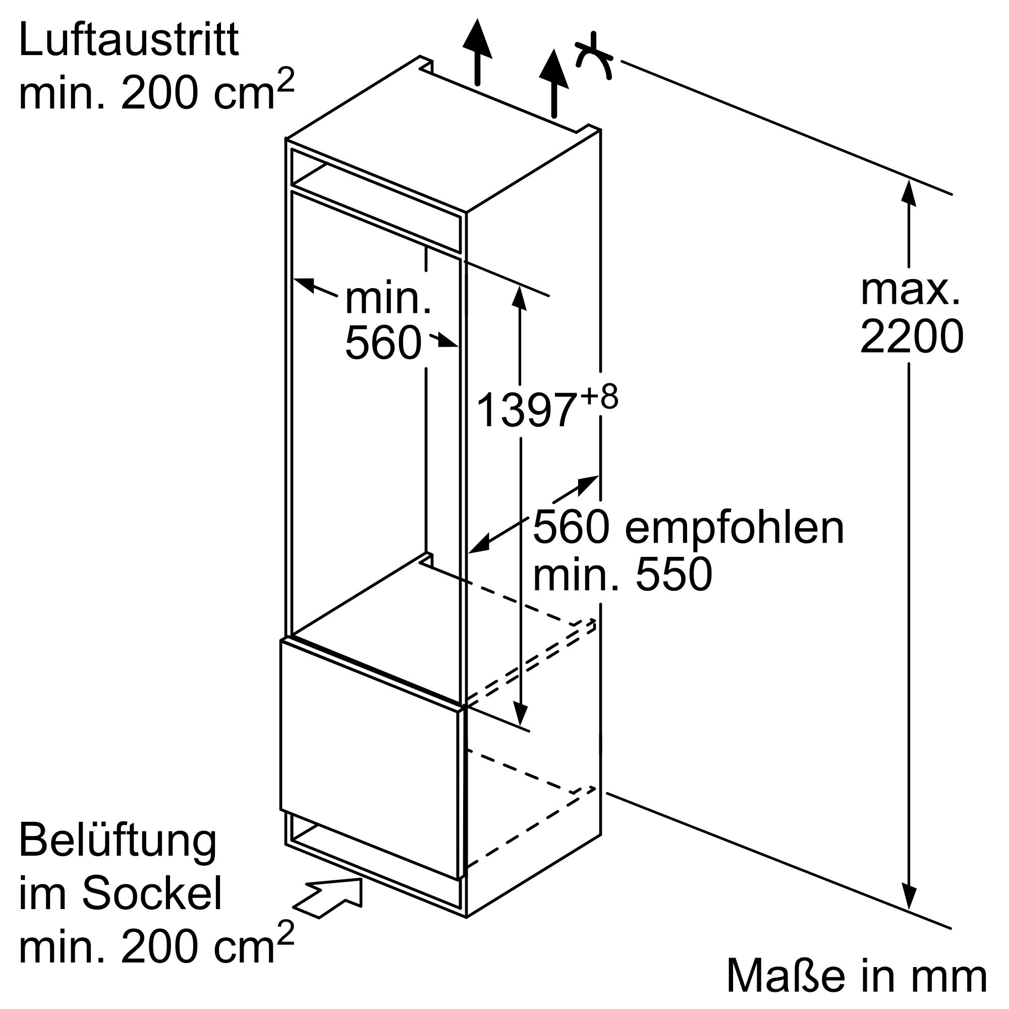 Siemens KI51FSDD0 Einbau-Kühlschrank 