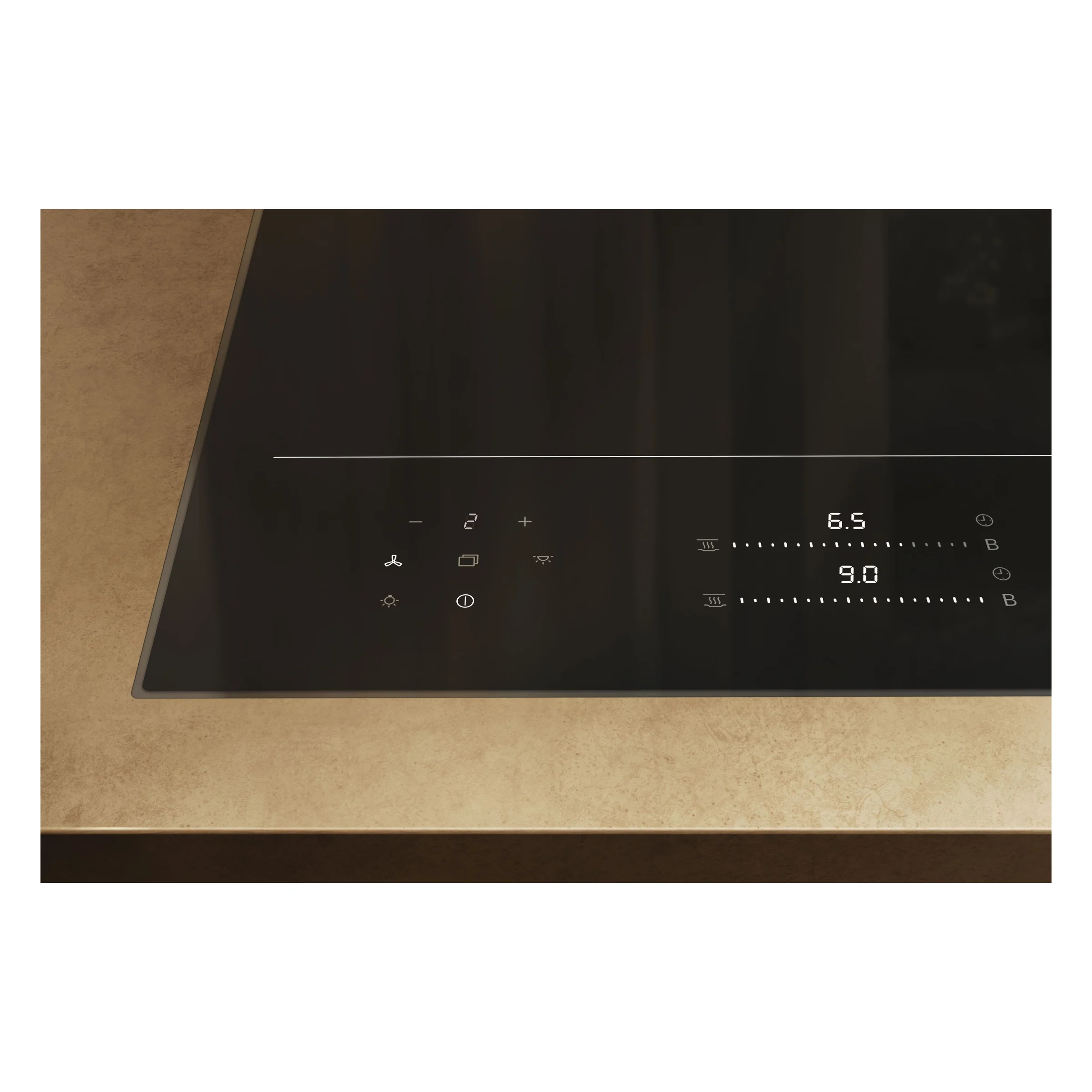 Miele KM 8685 FL Herdunabhängiges Induktionskochfeld Schwarz