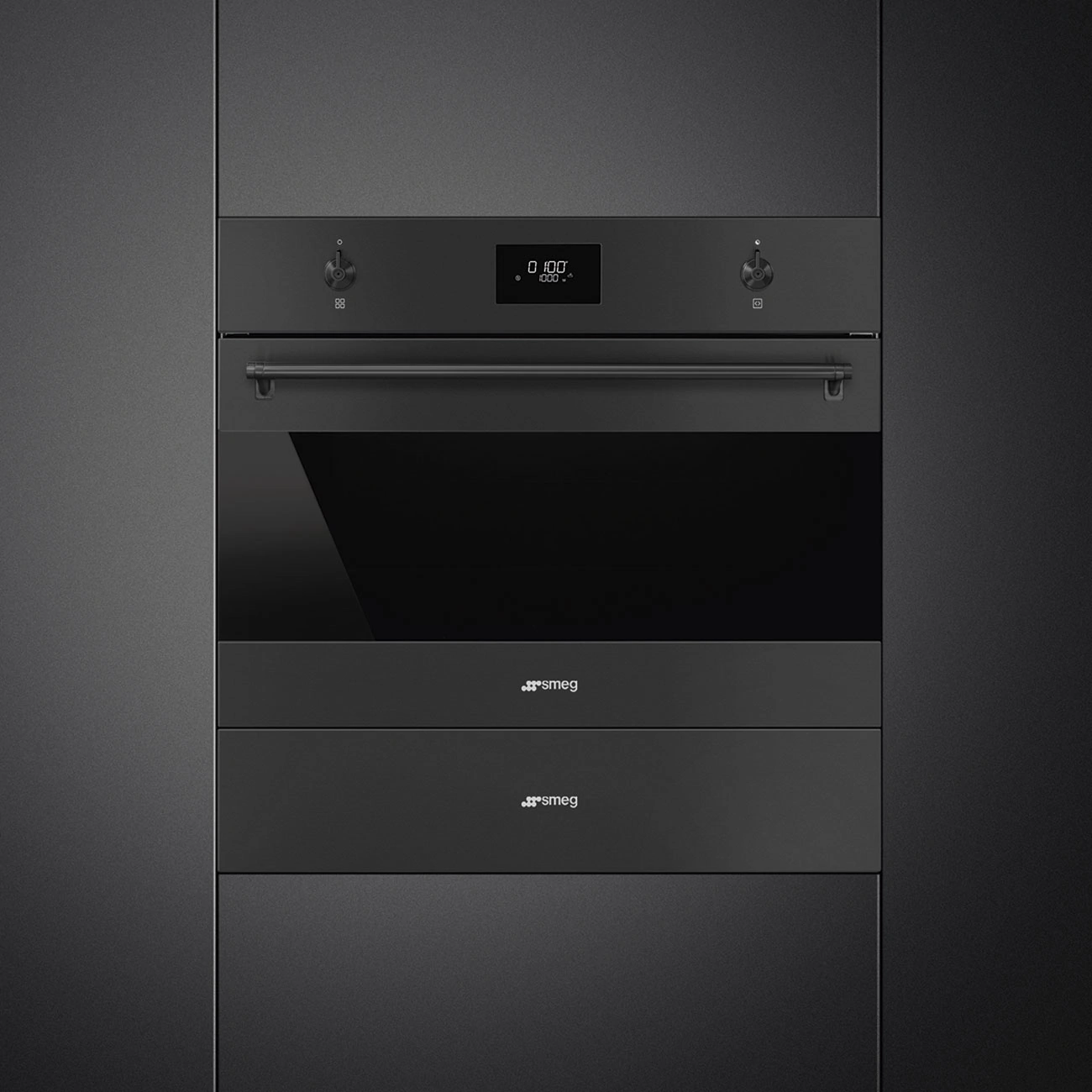 Smeg CPR315N Einbau-Wärmeschublade Schwarz matt