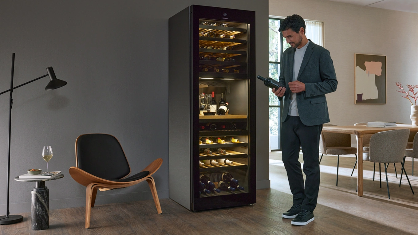 The Miele wine refrigerator