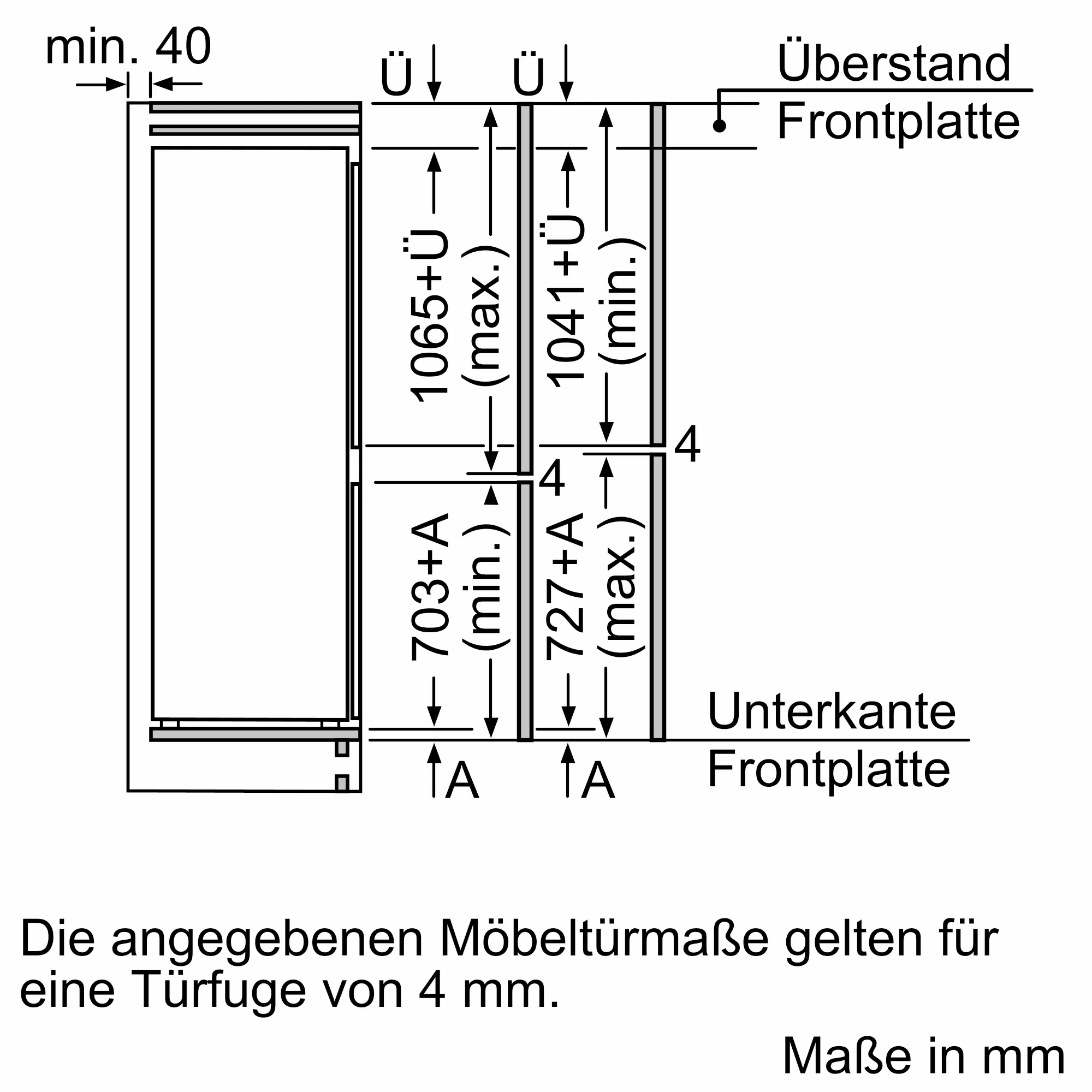 Bosch KIN86ADD0 Einbau-Kühl-Gefrierkombination Weiß