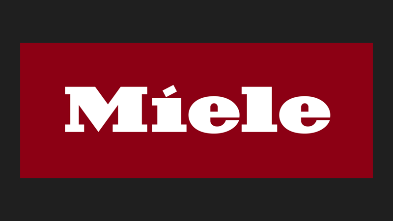 Miele Logo Miele Logo dark in rot mit weisser schrift