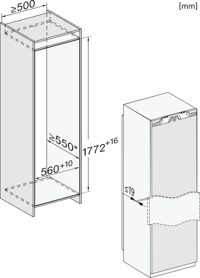 Miele K 7774 D Einbau-Kühlschrank