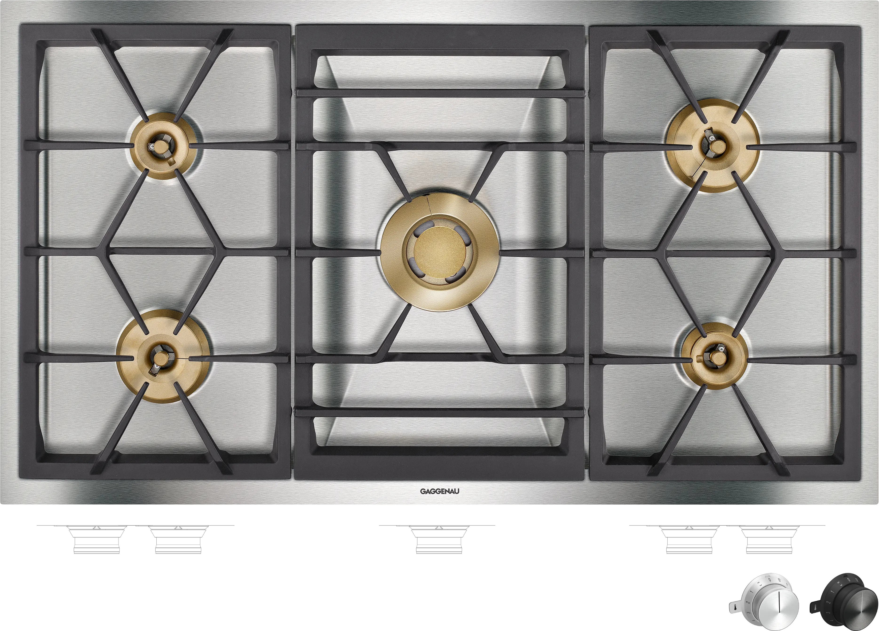 Gaggenau VG491115 Gaskochfeld Edelstahl Gaggenau VG491115 Gaskochfeld Edelstahl