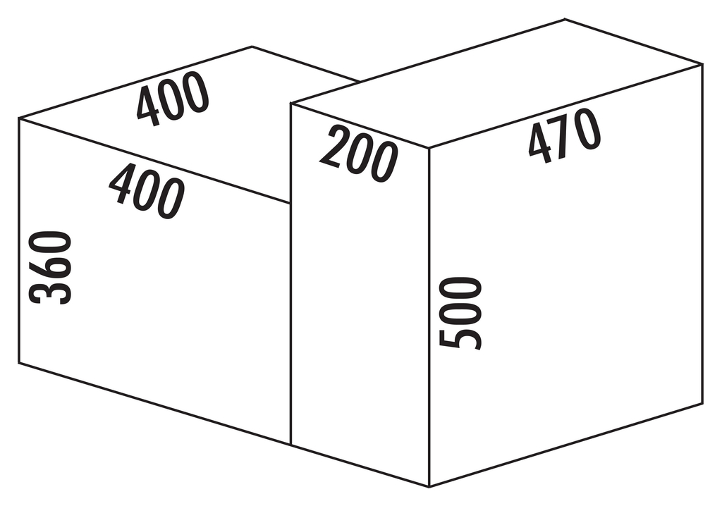 Naber Cox® Base Q 360 S/400-1 Abfallsammler für Frontauszüge Anthrazit