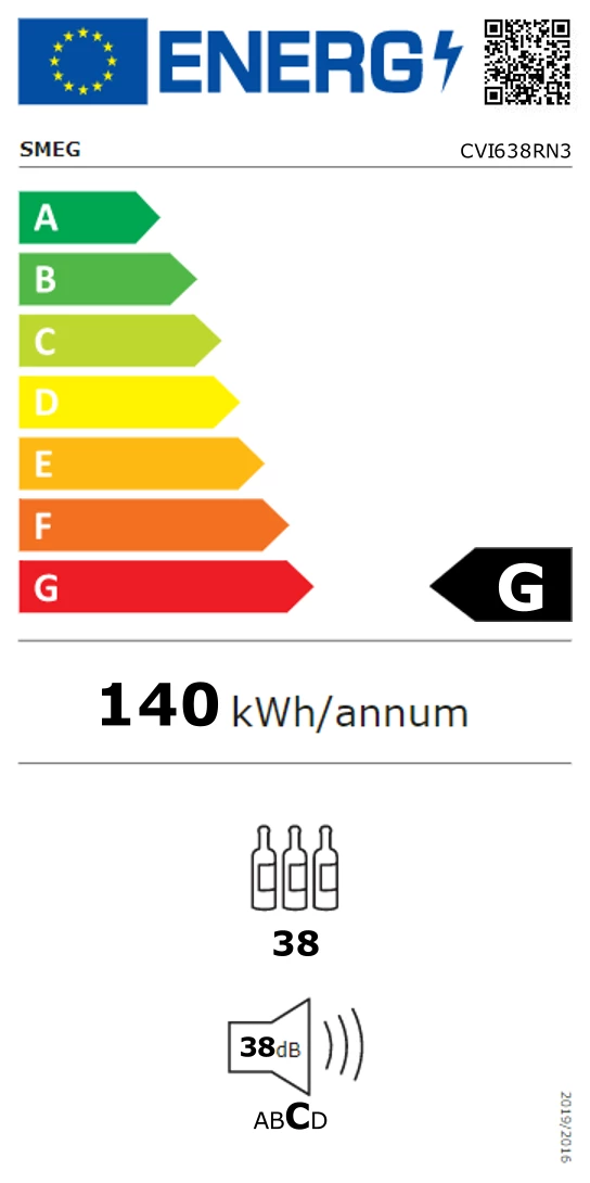 Energy Class G - Full EU energy label