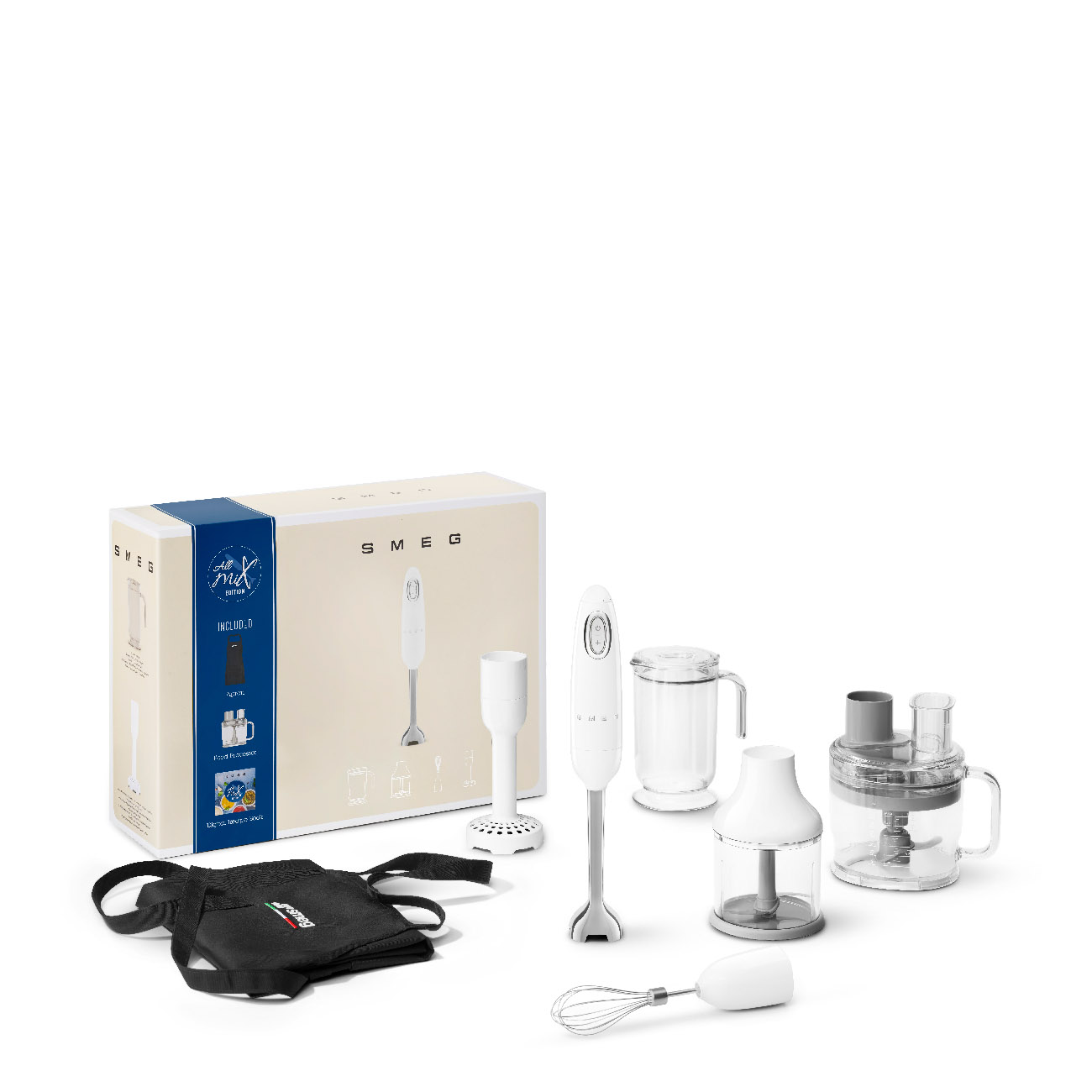 Smeg HBF12WHEU Stabmixer-Set Weiß