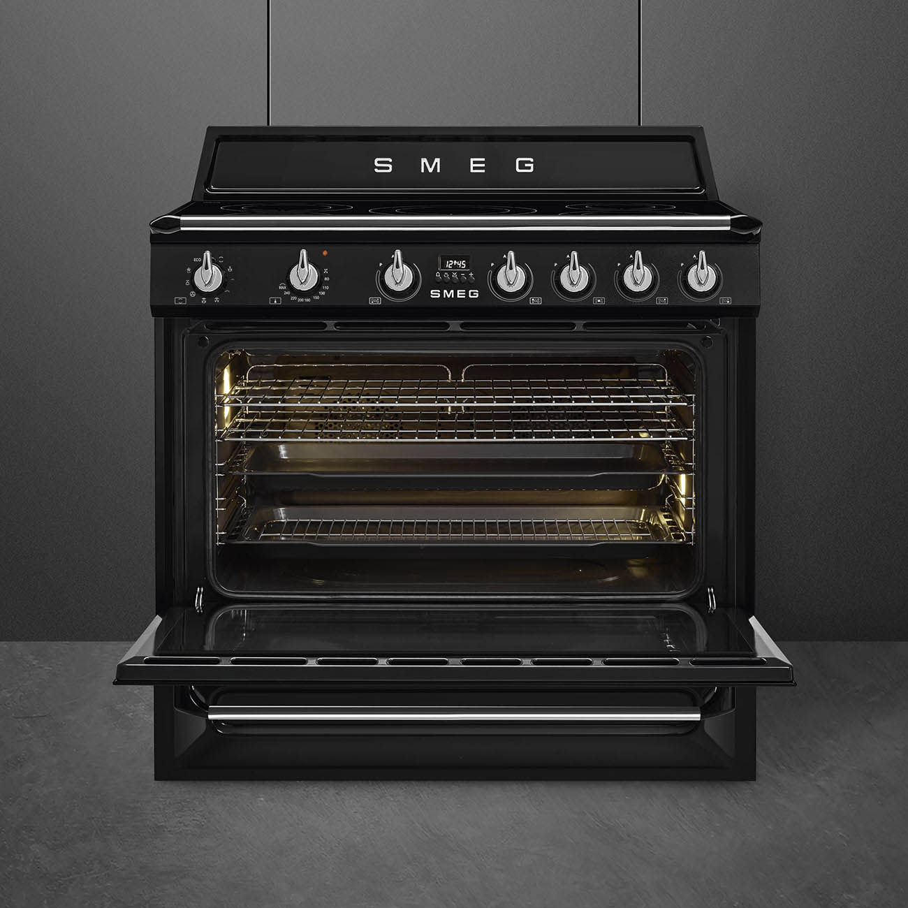 Smeg TR90IBL2 Stand-Herd Schwarz