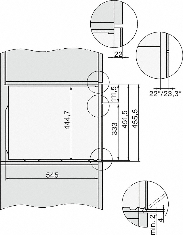 Miele H 7840 BMX Griffloser Kompakt-Backofen mit Mikrowelle Brillantweiß