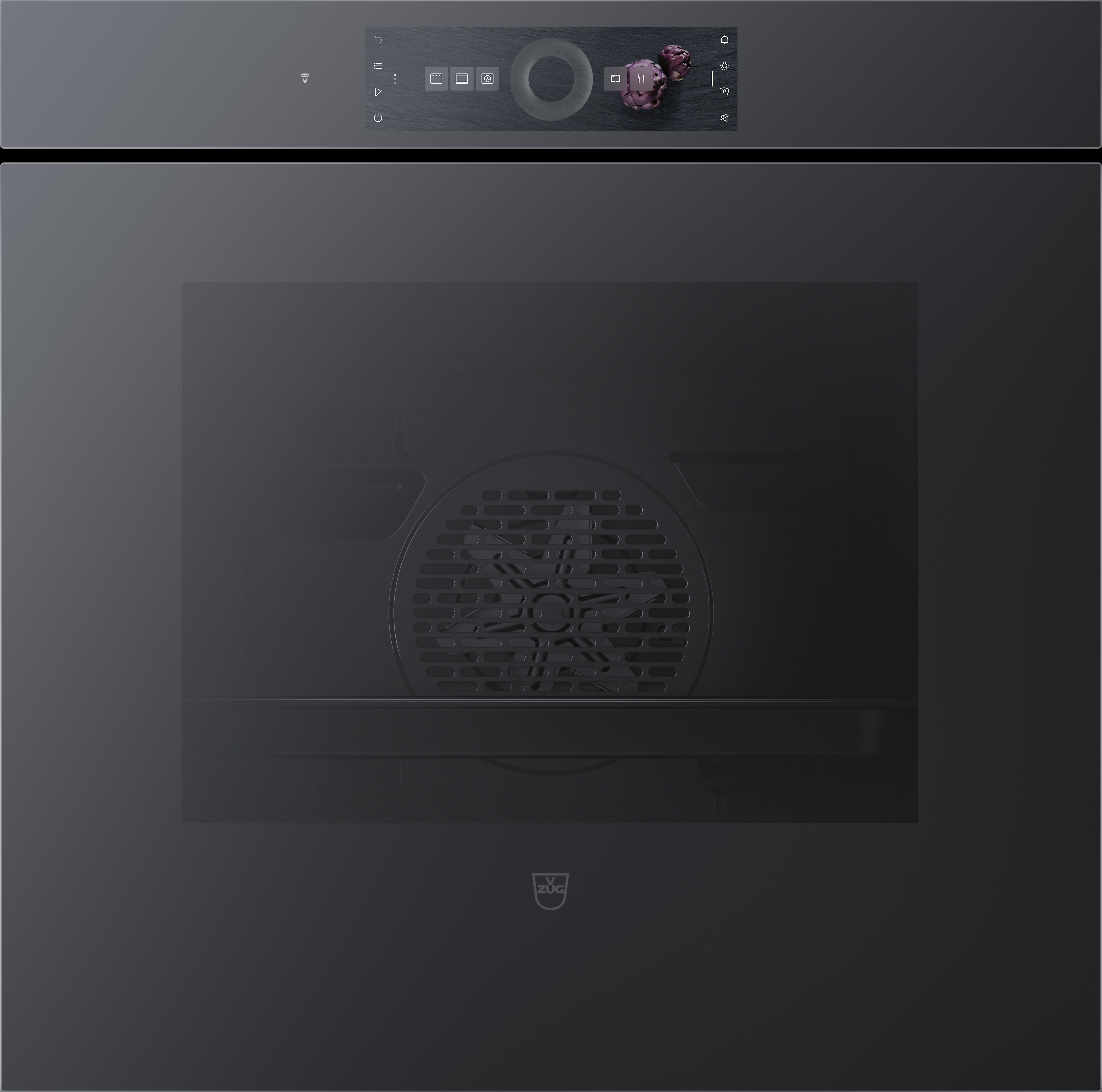 V-ZUG 2106800007 Combair V6000 60 Einbau-Backofen Spiegelglas Schwarz