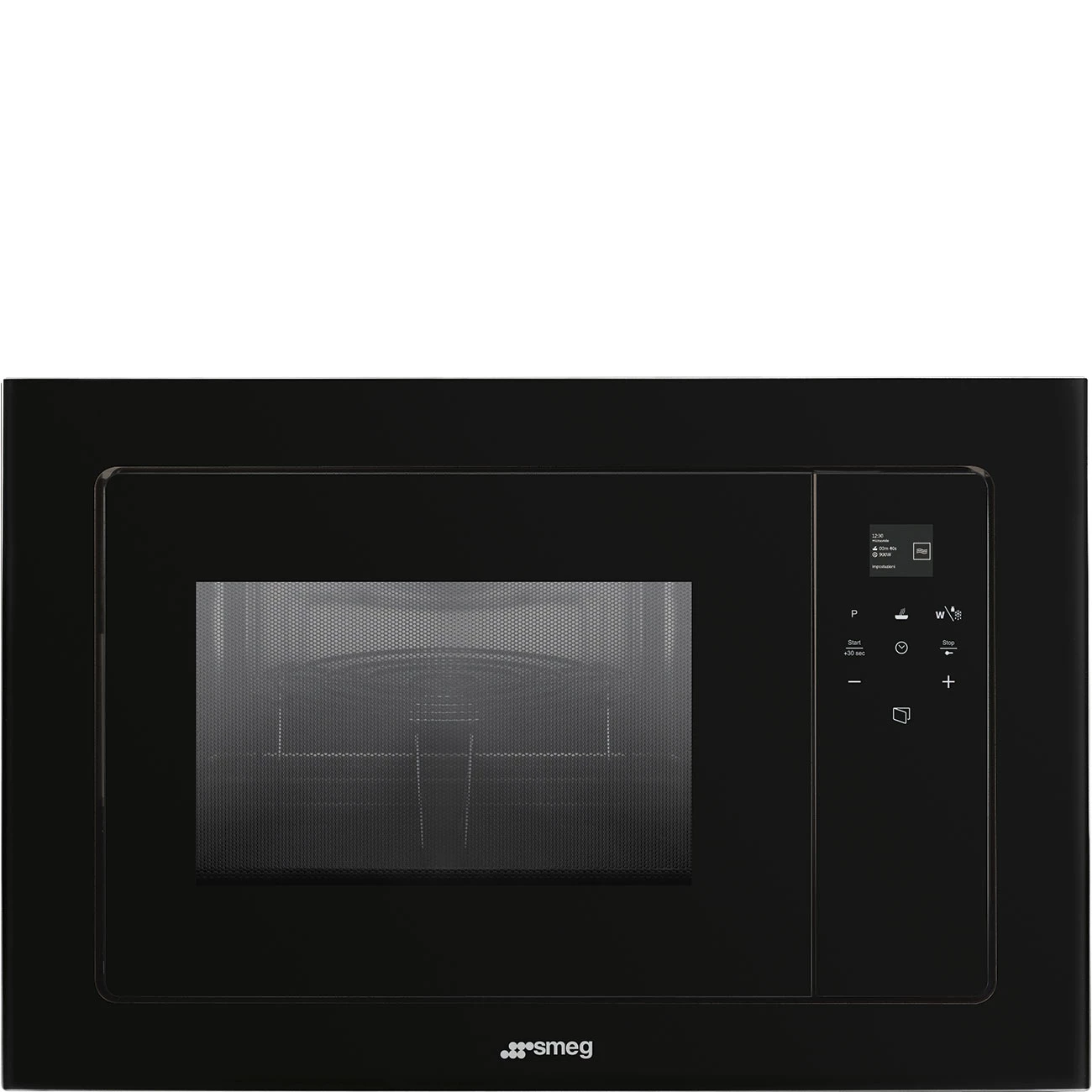 Smeg FMI120B3 Einbau-Mikrowellengerät mit Grill Schwarz