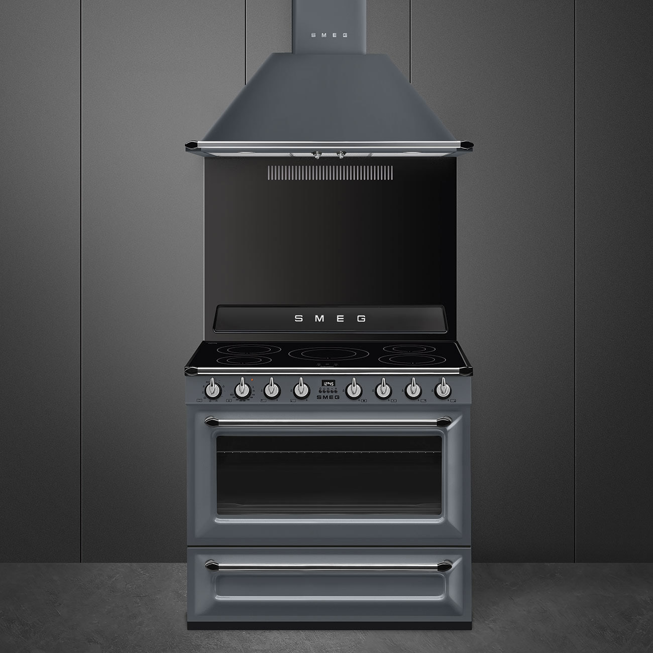 Smeg TR90IGR2 Stand-Herd Slate Grey