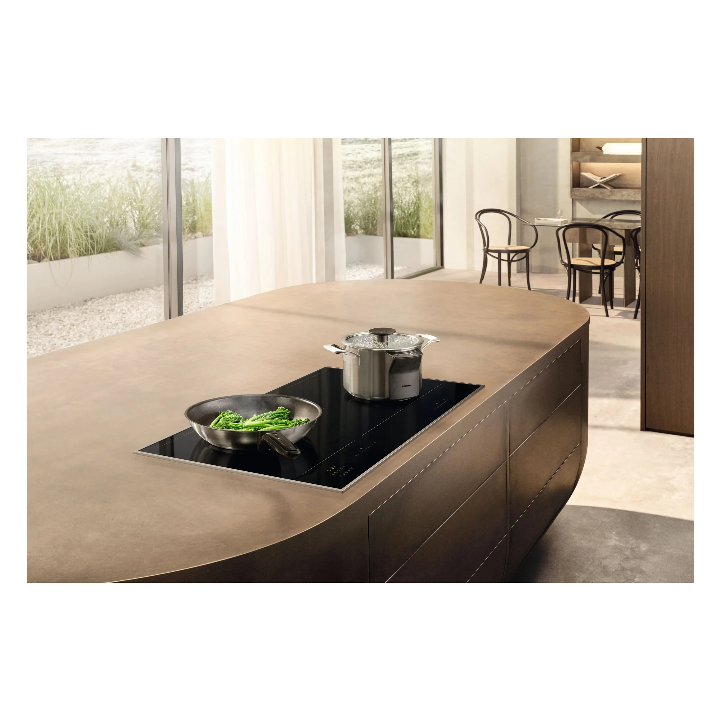 Miele KM 8595 FR Herdunabhängiges Induktionskochfeld Edelstahl