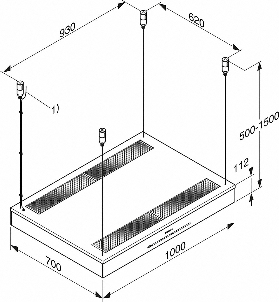 Miele DA 6708 D Insel-Dunstabzugshaube Edelstahl