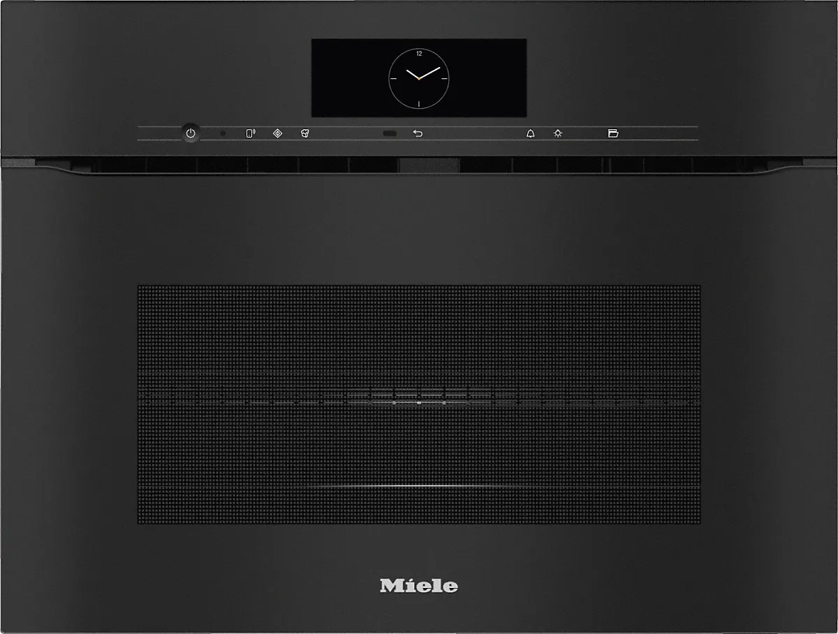 Miele H 7840 BMX Griffloser Kompakt-Backofen mit Mikrowelle Obsidianschwarz