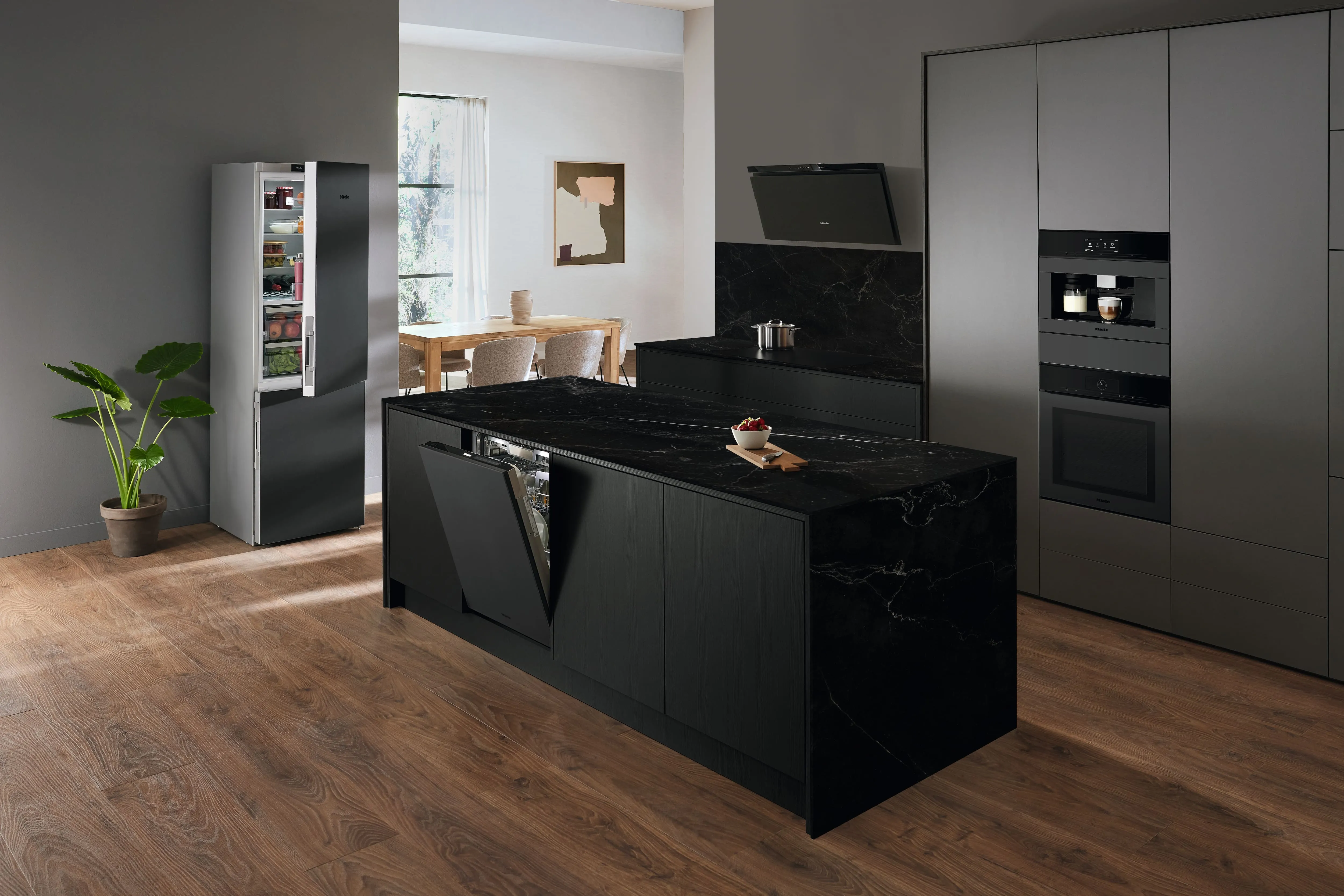 Miele DAH 4980 Sienna 125 Gala Edition Wand-Dunstabzugshaube Obsidianschwarz matt