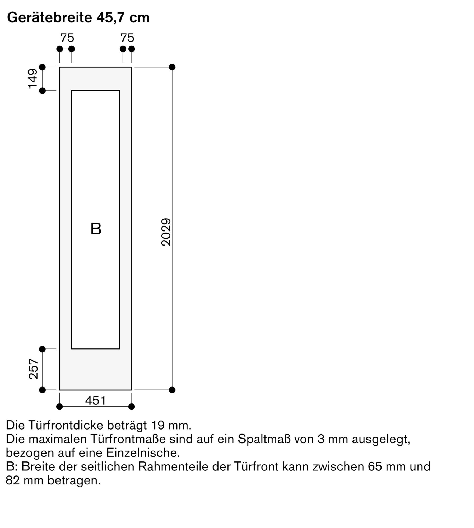 Gaggenau RA428111 Türrahmen Edelstahl