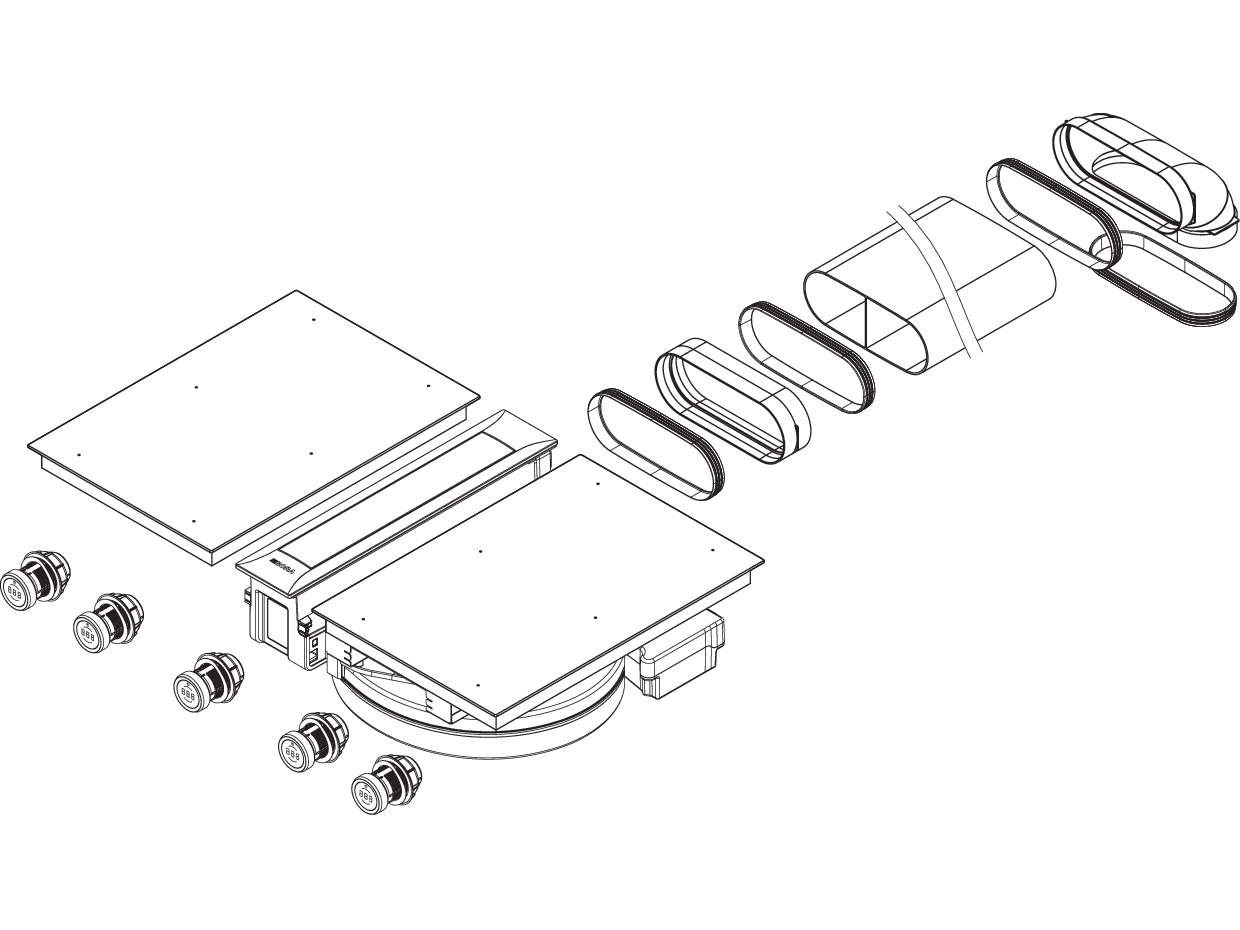 Bora PKAS3FI Pro Set Flächeninduktion Schwarz