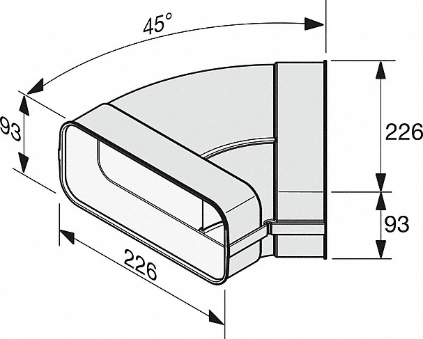 Miele DFK-BH 45 Flachkanalbogen 