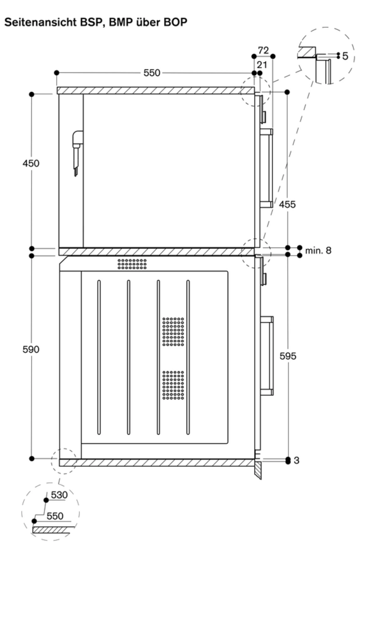 Gaggenau BMP250100 Einbau-Backofen mit Mikrowellenfunktion Anthrazit
