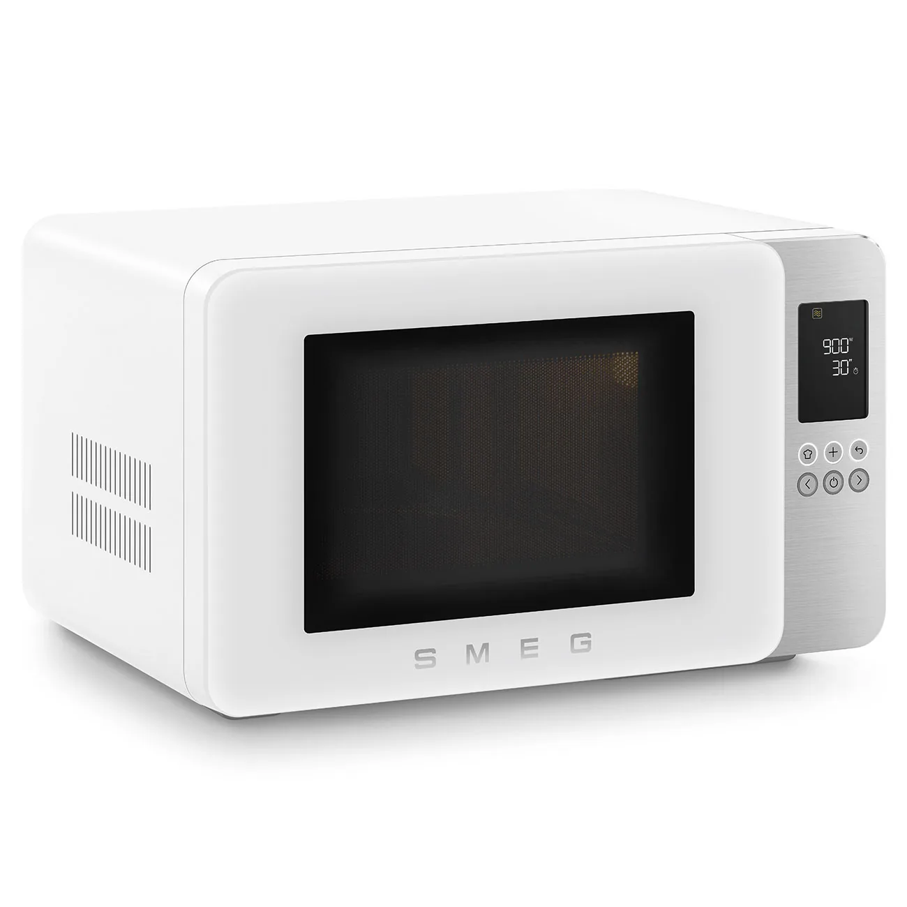 Smeg MOC01WHMEU Kombi-Tisch-Mikrowelle Weiß-Matt-Aluminium