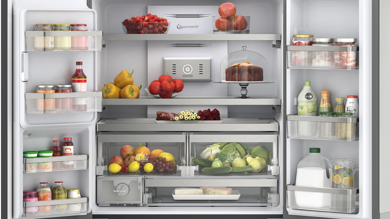 Bauknecht active quattro Bauknecht active quattro side by side kühlschrank mit lebensmitteln