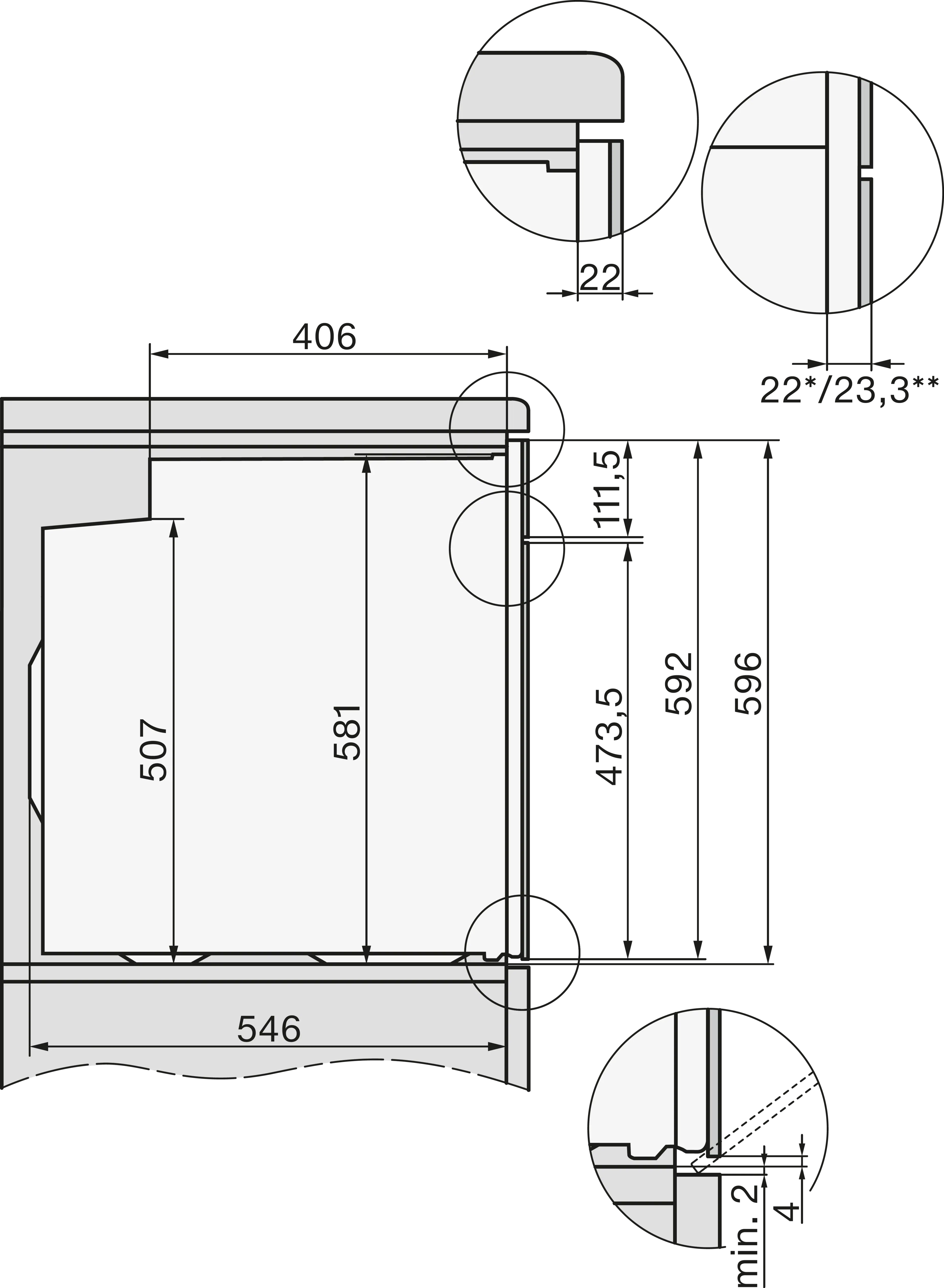 Miele H 2455 E Active Einbau-Herd Brillantweiß