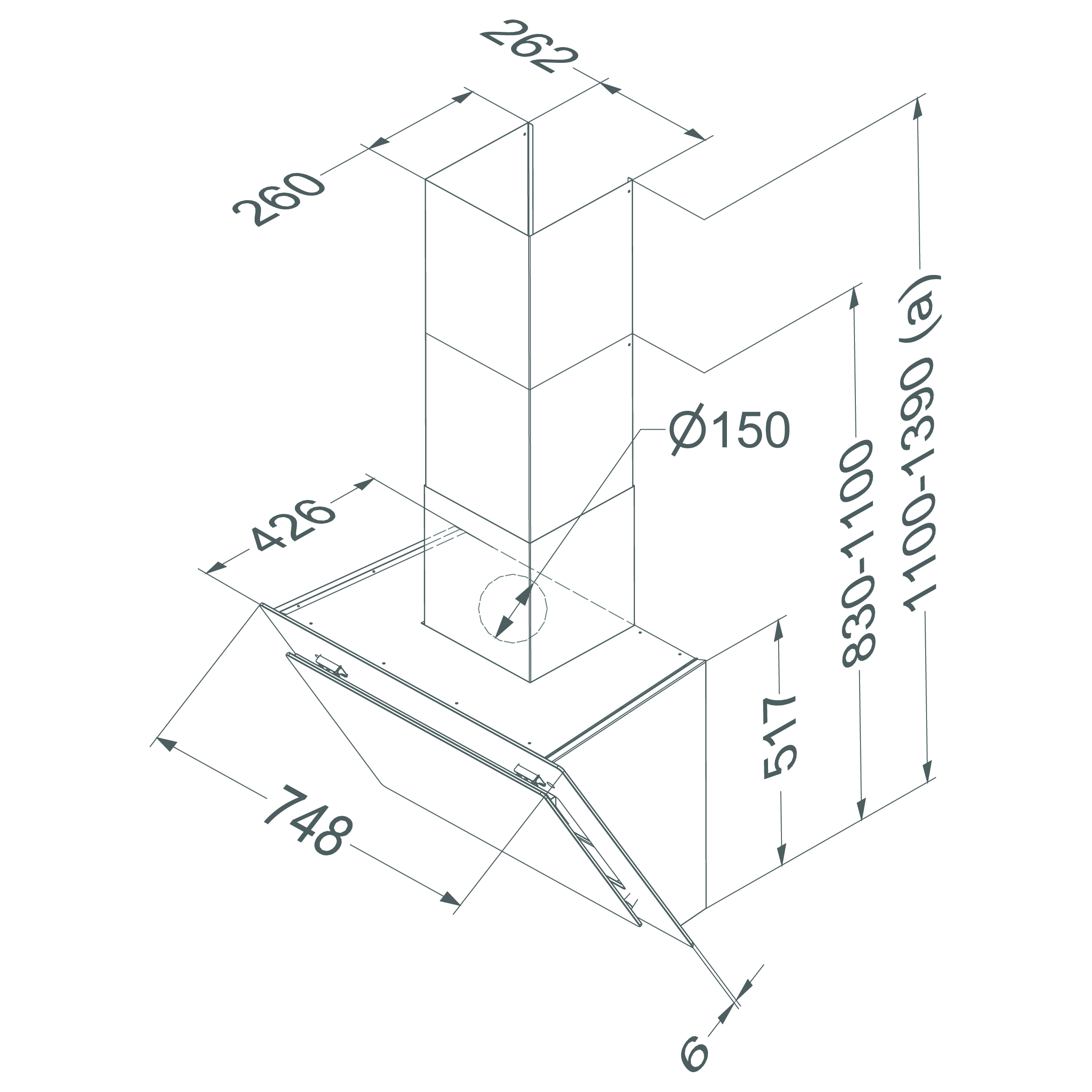 Novy Vision 7851 Wandhaube Weiß