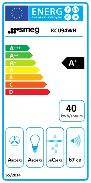 Energy Class A - Full EU energy label