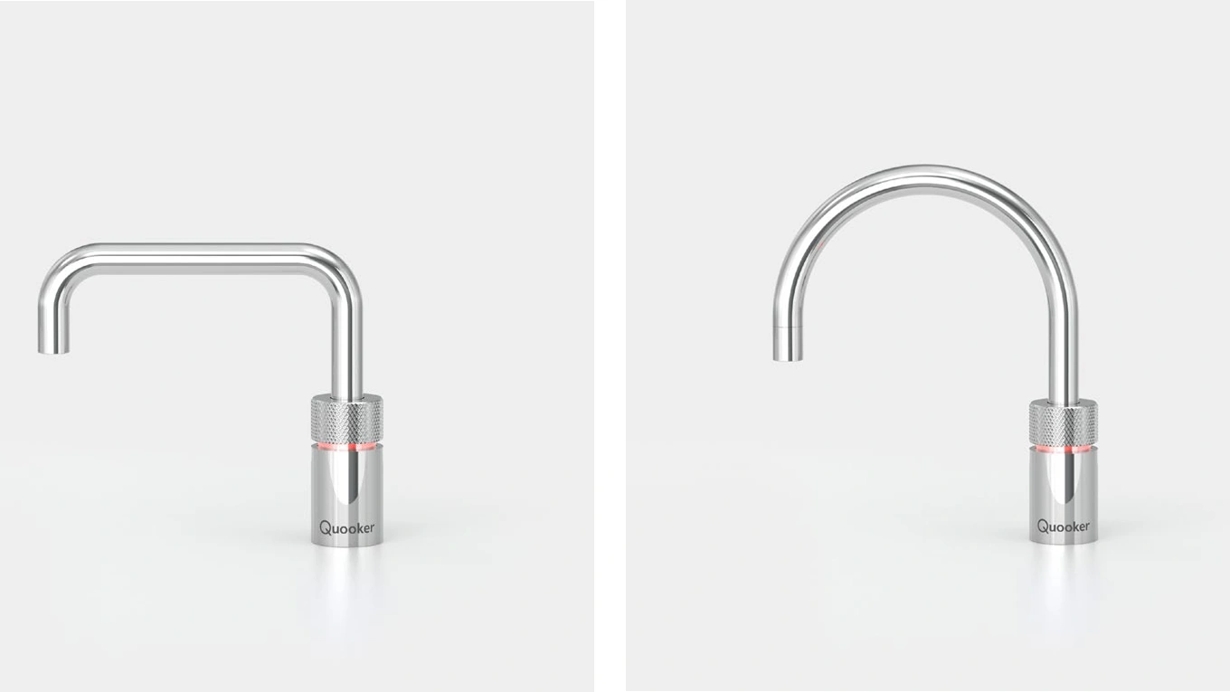 quooker nordic wasserhahn bildvergleich vom quooker nordic wasserhahn in eckig und rund