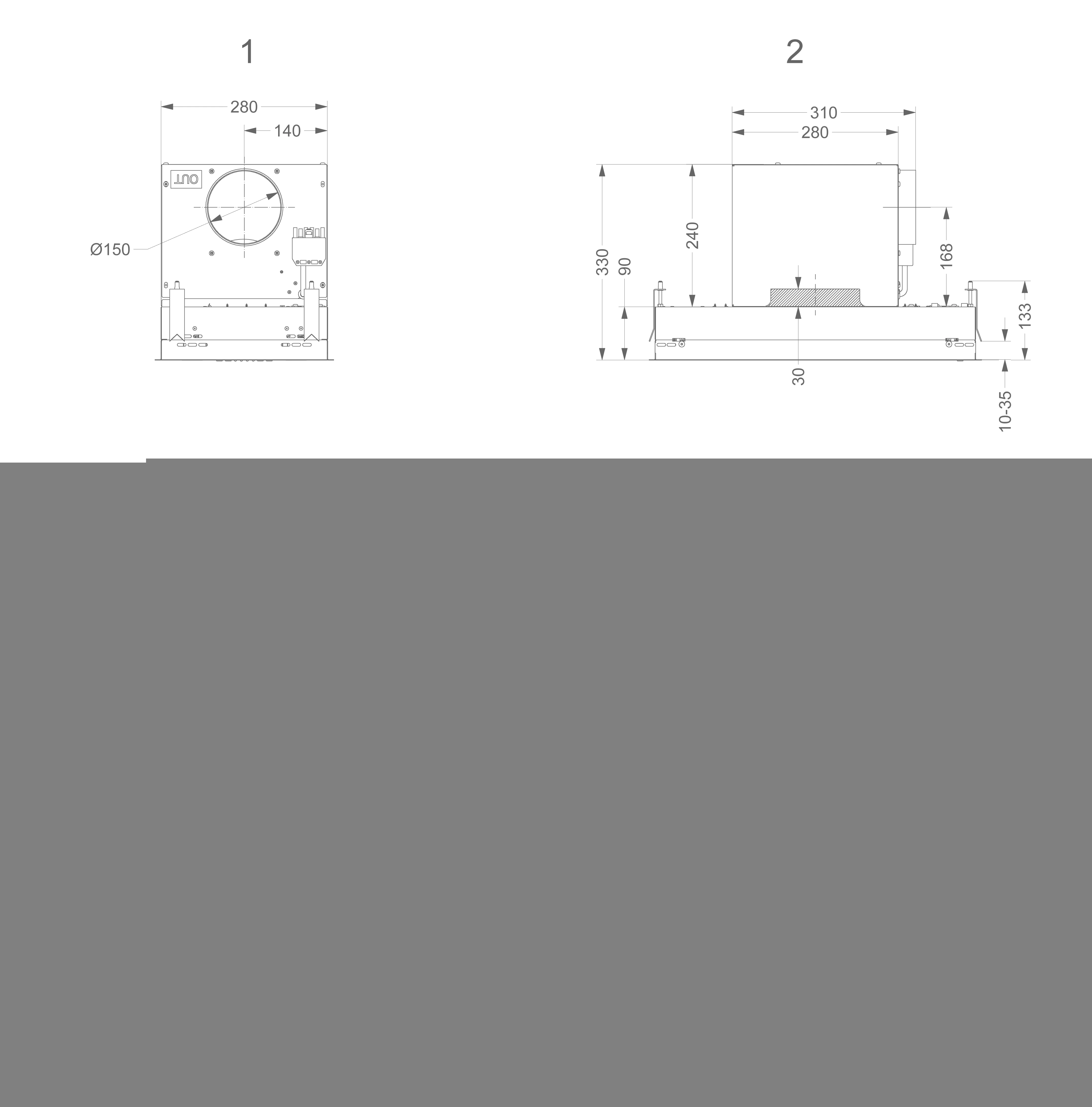 Novy Mini Pure'line 816 Lüfterbaustein Schwarz