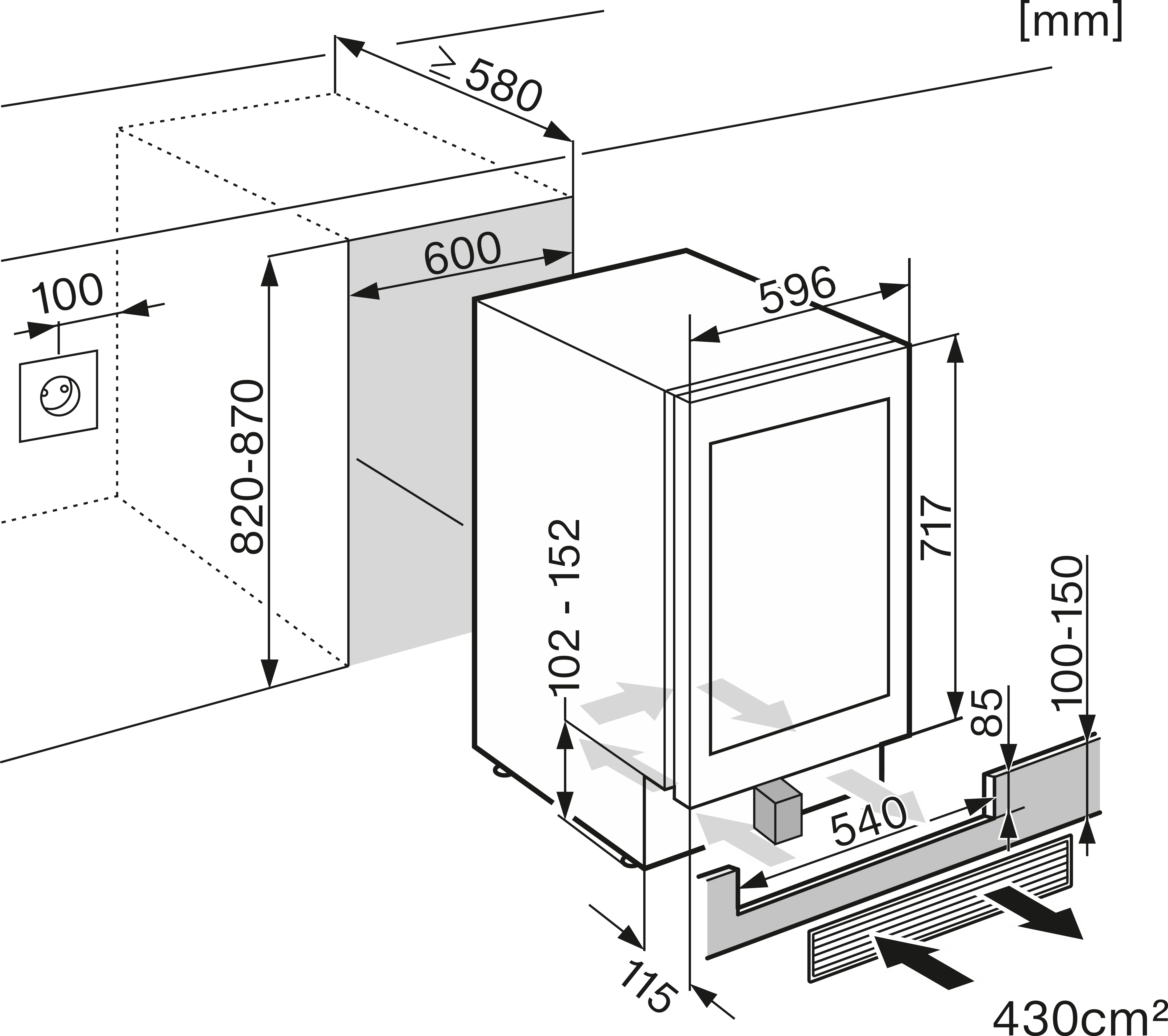 Miele KWT 6322 UG-1 Unterbau-Weintemperierschrank